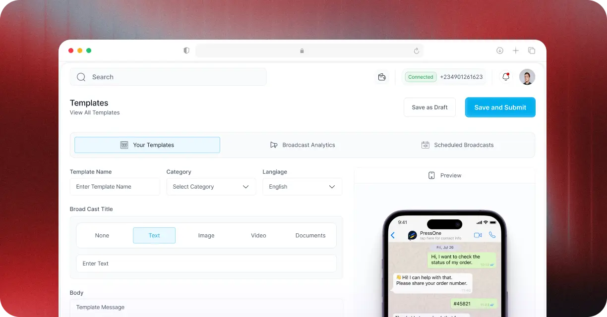Ayara Broadcast dashboard