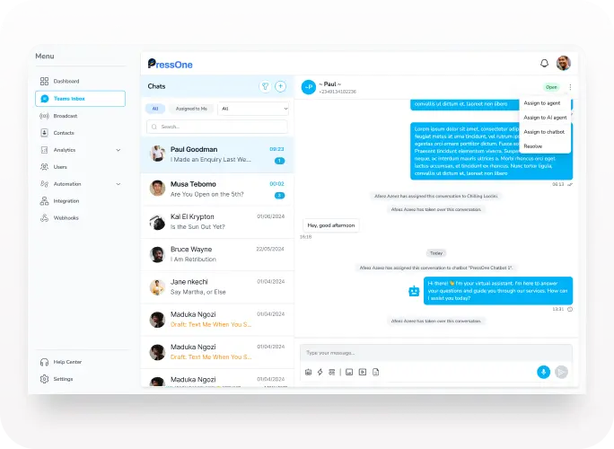 Speed and clarity dashboard showing efficient conversation management