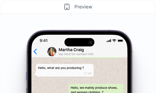 Template preview
